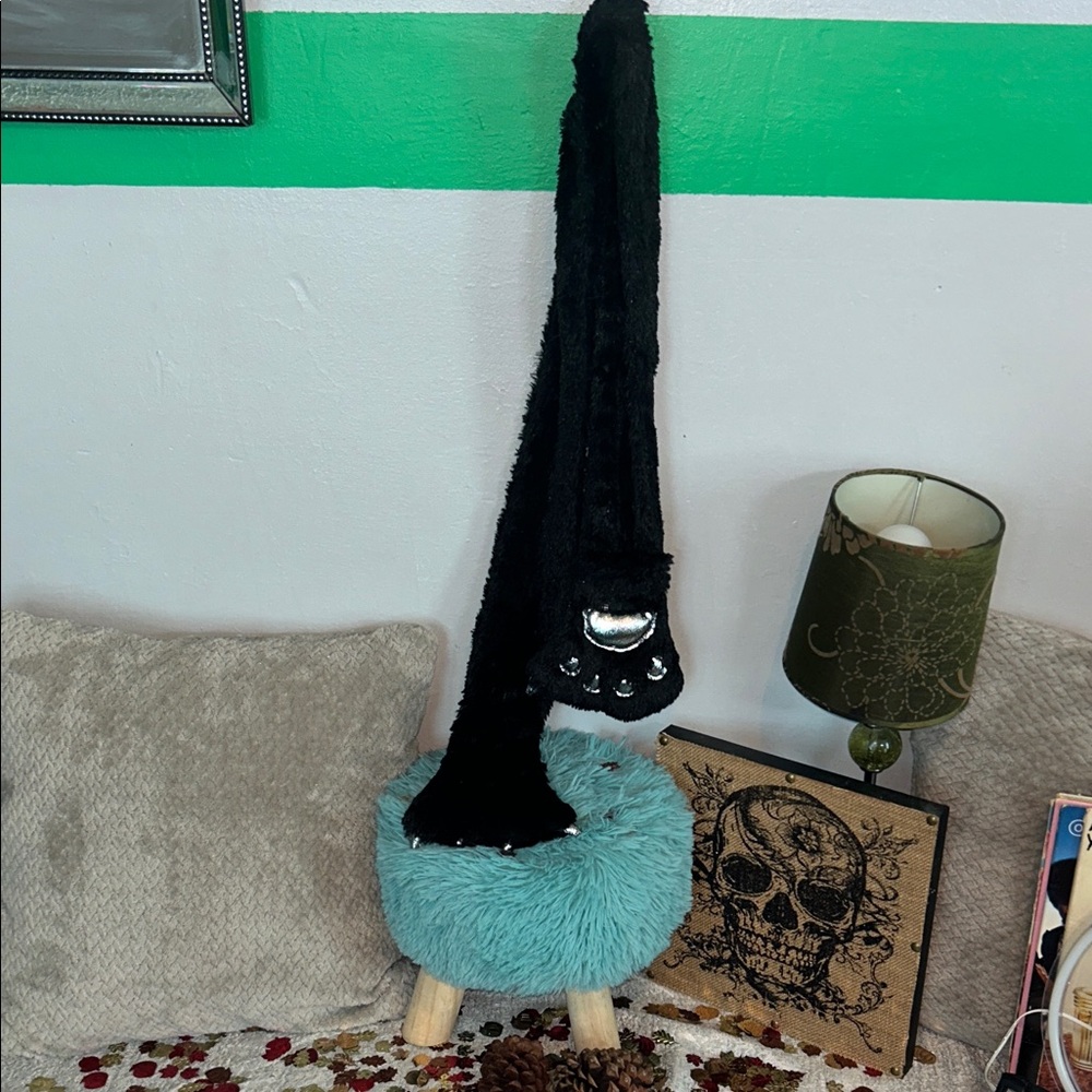 Black Fuzzy Cat Ear Scarf